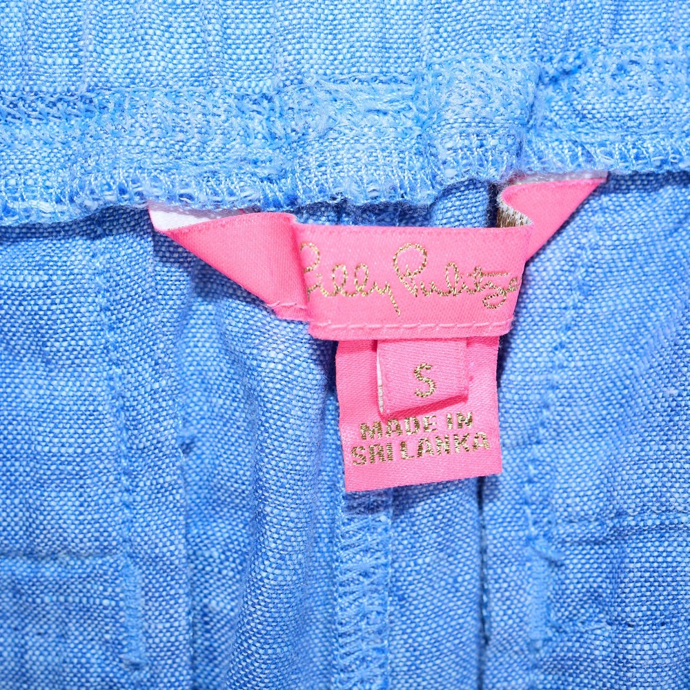 Lilly Pulitzer Deri Linen Palazzo Pants Beckon Blue Small NWT 010259 - Picture 12 of 13